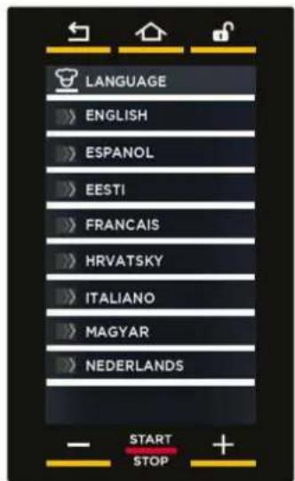 Unox BAKERLUX SHOP.Pro MASTER XEFR-03EU-EMRV-MT - SPROGINDSTILLING (LANGUAGE) - 1