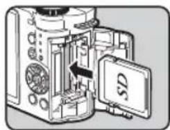 RICOH Q-S1 - 3メモリーカードのラベル面を画像モニター側に向けて奥まで挿入 - 1