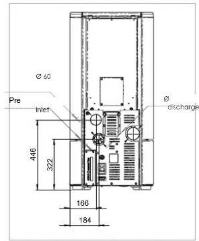 Ø 60 Pre Inlet 446 322 166 184 Ø discharge