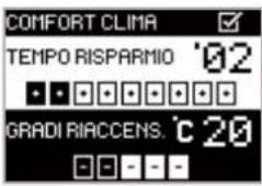 COMFORT CLIMA TEMPO RISPARMIO '02 GRADI RIACCENS. °C 20
