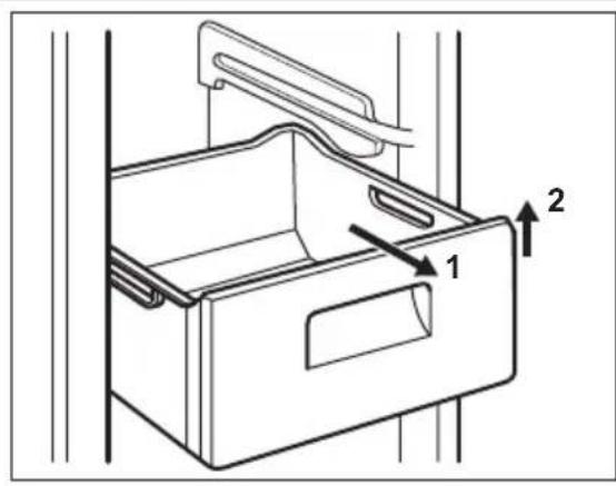 ELECTROLUX EUF2944IOX - Fjerne frysekurver og glasshyller fra fryseren - 1