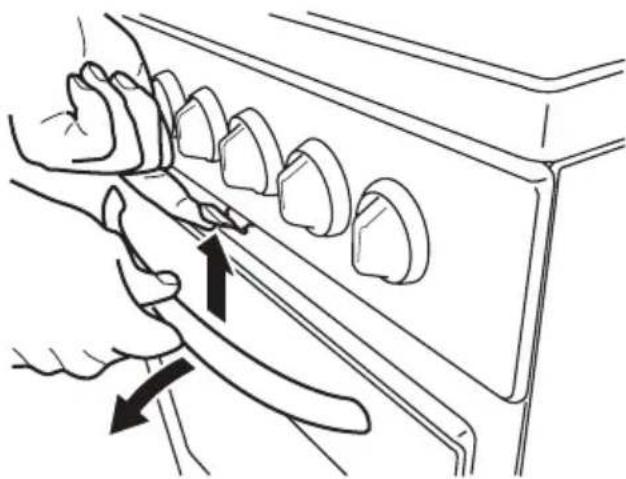 ELECTROLUX EKC60007W - Åpne ovnsdøren: - 1