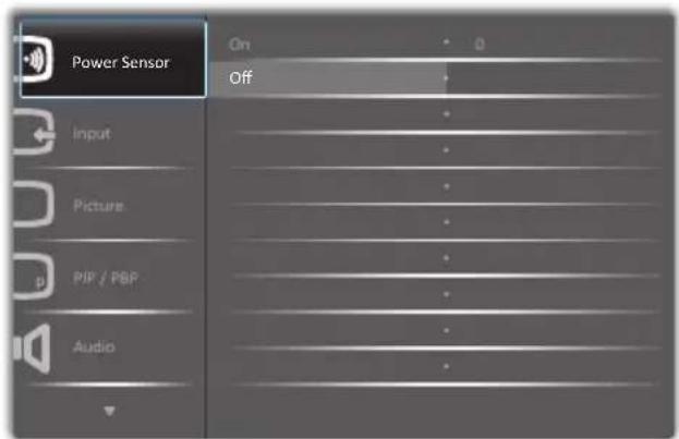 Power Sensor On Off Input Picture PIP / PBP Audio