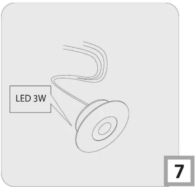 LED 3W 7