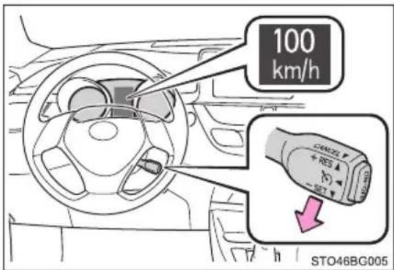 100 km/h + RES - SET STO46BG005