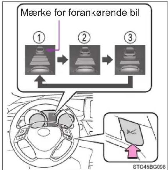 Mærke for forankørende bil ① ② ③ STO45BG098