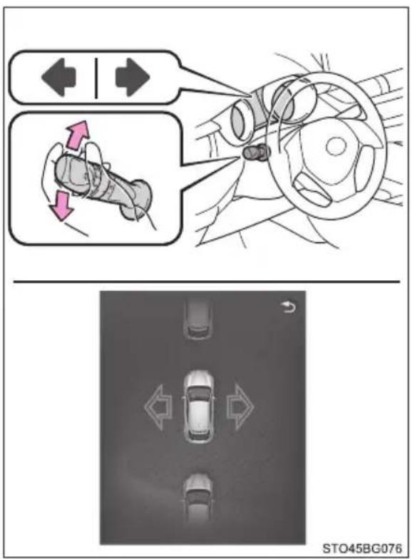 TOYOTA C-HR Hybrid (2016) - Brug af hjælpefunktionen til udkørsel fra parallelparkering til at køre videre - 2
