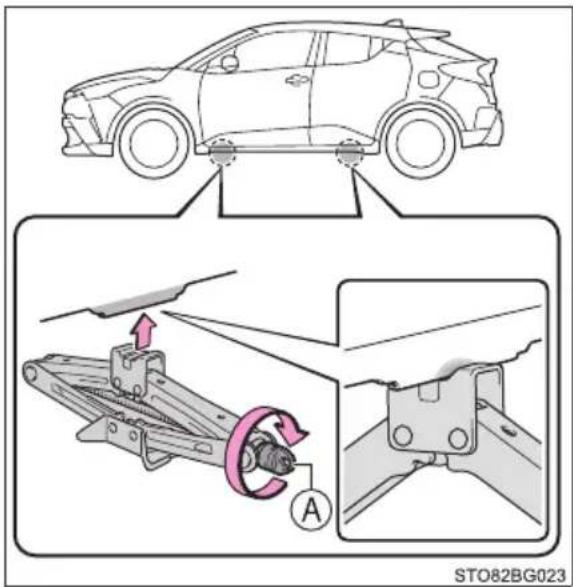 TOYOTA C-HR Hybrid (2016) - Ved skift af dæk - 4