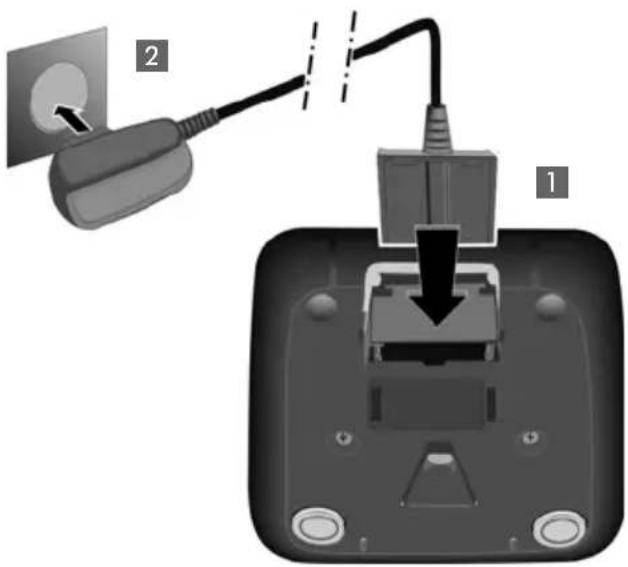 GIGASET C300A Duo - Ladeschale anschließen (falls im Lieferumfang enthalten) - 1