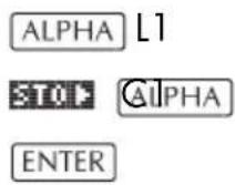 HP 39gII - Finding statistical values for list elements - 4