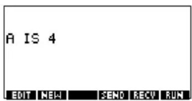 A IS 4 EDIT NEW SEND RECV RUN