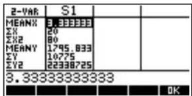 2-VAR S1 MEANX 3.333333 ΣX 20 ΣX2 80 MEANY 1795.833 ΣY 10775 ΣY2 22338725 3.333333333333 OK