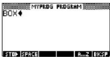 MYPROG PROGRAM BOX STOP SPACE A...2 BKSP