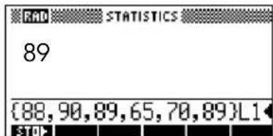 RAD STATISTICS 89 {88,90,89,65,70,89}L1 STOP