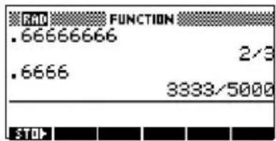 HP 39gII - Converting decimals to fractions - 1
