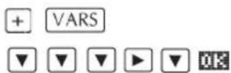 HP 39gII - The VARS menu - 14