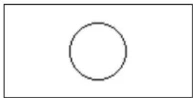 Simple geometric shape: a circle inside a rectangle (no text or symbols)