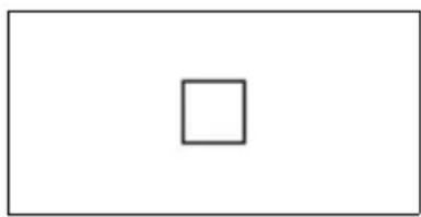 Simple geometric shape: a black square centered within a white rectangle (no text or symbols)