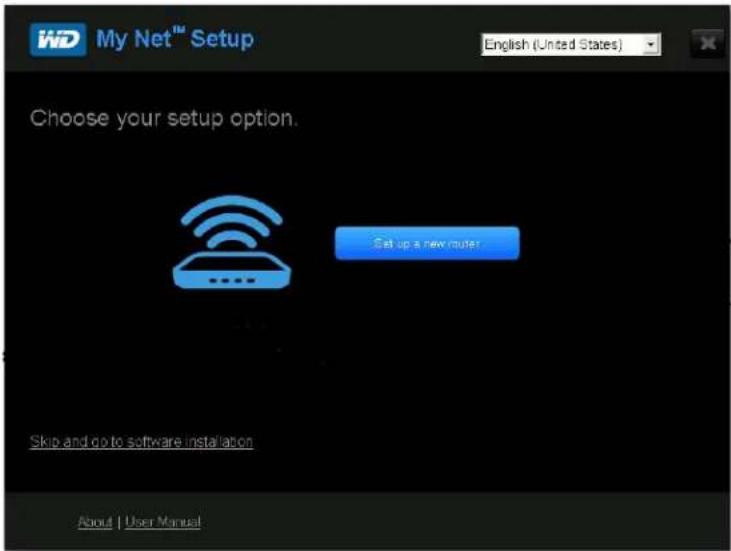 My Net™ Setup Choose your setup option. Set up a new router Skip and go to software installation About | User Manual
