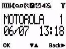MOTOROLA D1014 Quatro - Visor do microtelefone - 1