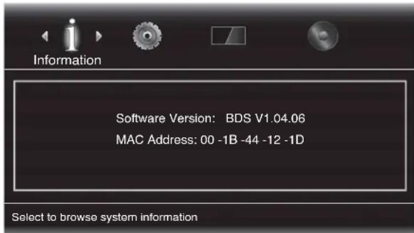 HARMAN KARDON BDS 776 - Information-Menü - 1