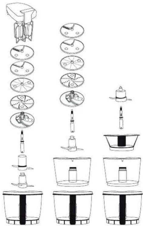 CUISINART FP16DCE - Schemi di riepilogo - 1