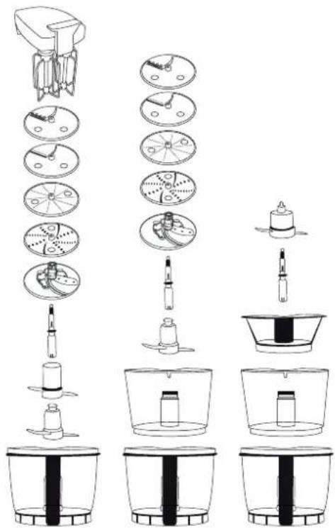 CUISINART FP16DCE - Overzichtsschema's - 1