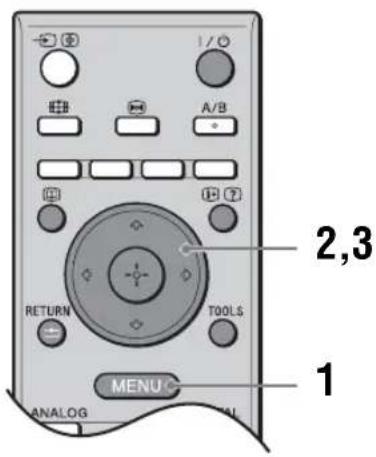 1 2,3 1 ANALOG MENU