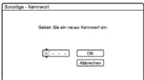 Sonstige - Kennwort Geben Sie ein neues Kennwort ein. OK Abbrechen