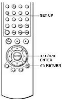 SET UP ENTER #/#/# ENTER RETURN