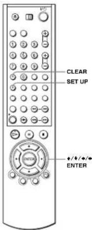 CLEAR SET UP ENTER ENTER