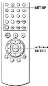 SET UP +/+/+/+ ENTER