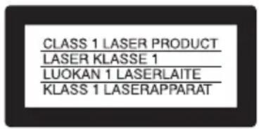 CLASS 1 LASER PRODUCT LASER KLASSE 1 LUOKAN 1 LASERLAITE KLASS 1 LASERAPPARAT
