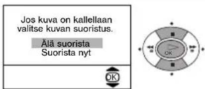 Jos kuva on kallellaan valitse kuvan suoristus. Älä suorista Suorista nyt