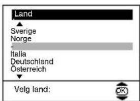 Land Sverige Norge Italia Deutschland Österreich Velg land: OK