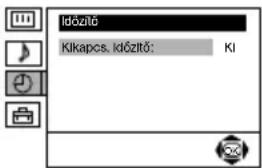 Időzítő Kikapcs. időzítő: KI