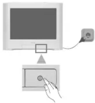 SONY KV-29CL10K - Zapnutí a automatické naladění TV - 2