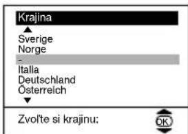 Krajina Sverige Norge Italla Deutschland Österreich Zvolte si krajinu:
