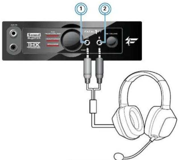 CREATIVE Sound Blaster Recon3D Fatal1ty Professional - For headsets: - 1