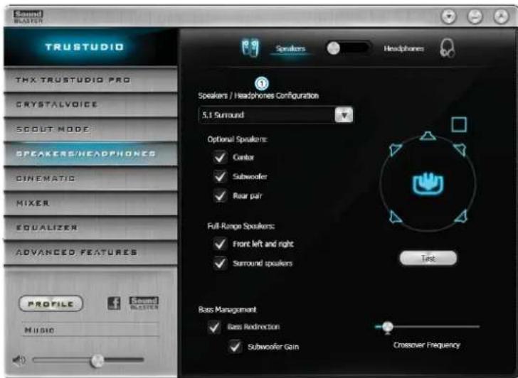 CREATIVE Sound Blaster Recon3D Fatal1ty Professional - Speakers/Headphones Settings - 1