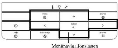 menu select help auto image Mentinavigationstasten