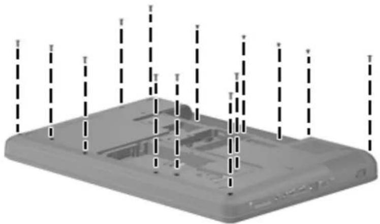 HP 595199-001 - Remove the top cover: - 1