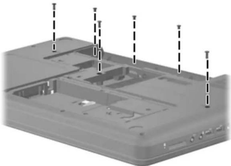 HP 595199-001 - Remove the keyboard: - 1
