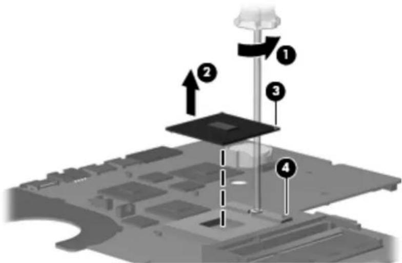 Diagram of a mechanical assembly with numbered components and directional arrows indicating motion or assembly.