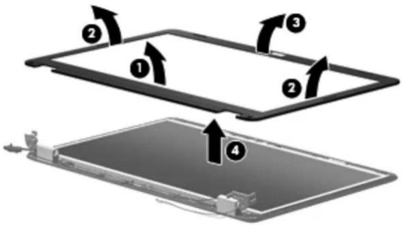 Diagram showing four labeled steps of a device's internal structure, with arrows indicating motion direction.