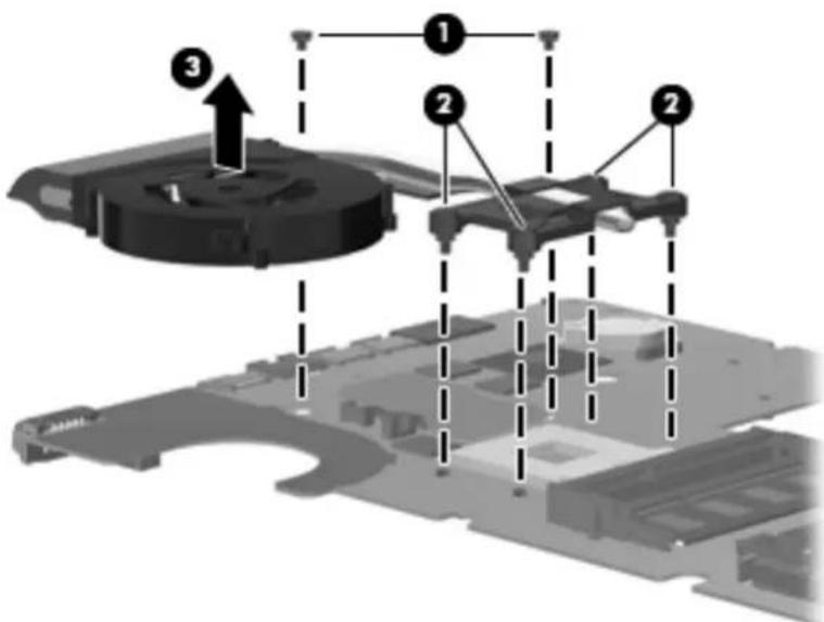 Diagram of a device component with numbered parts and directional arrows indicating assembly or positioning.