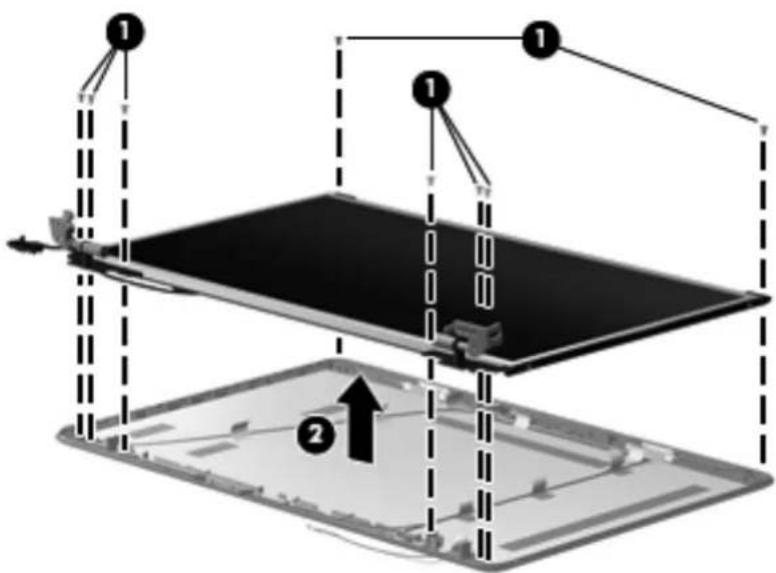 Diagram showing two labeled components (1 and 2) with arrows indicating movement or assembly, likely illustrating a mechanical or electronic assembly.