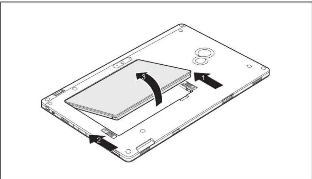 FUJITSU Q572 - Снятие аккумулятора - 2