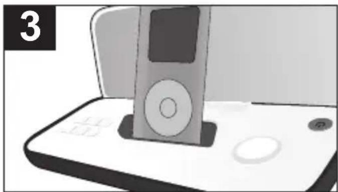 MEMOREX PurePlay - INSERTING AN iPod/iPhone - 2