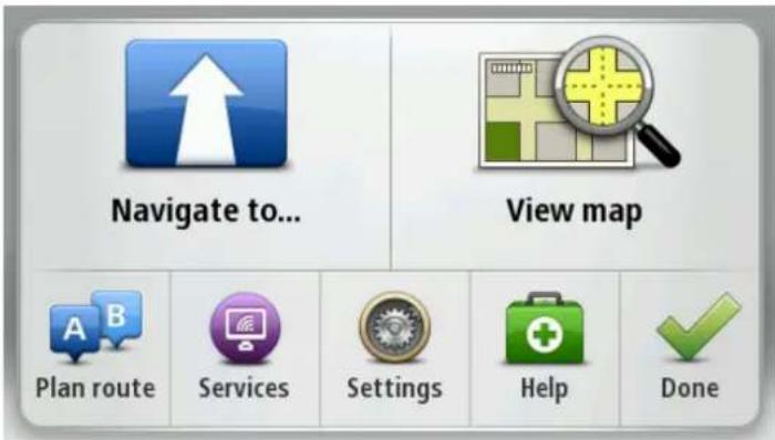 Navigate to... View map Plan route Services Settings Help Done